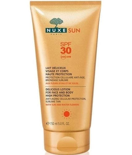 Nuxe Sun Lait Delicieux Protection SPF Yüz ve Vücut Güneş Koruyucu Bronzlaştırıcı Süt